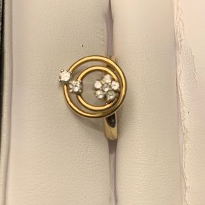 N TEUFEL dbl loop diamond Motion Spinner Ring 14k